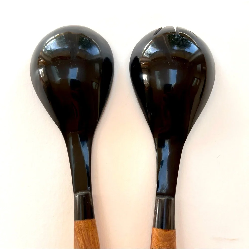 Salad Servers with Wooden Handles NWOT